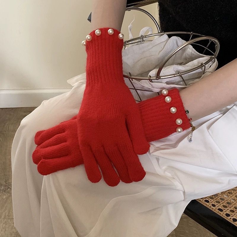 Wholesale Autumn and Winter Cycling Touch Screen Long Woolen Gloves