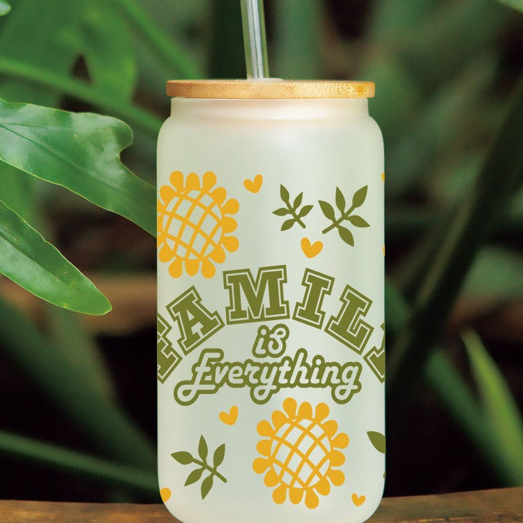 Wholesale Yellow Sunflower Butterfly 16oz Cup UV DTF Wraps