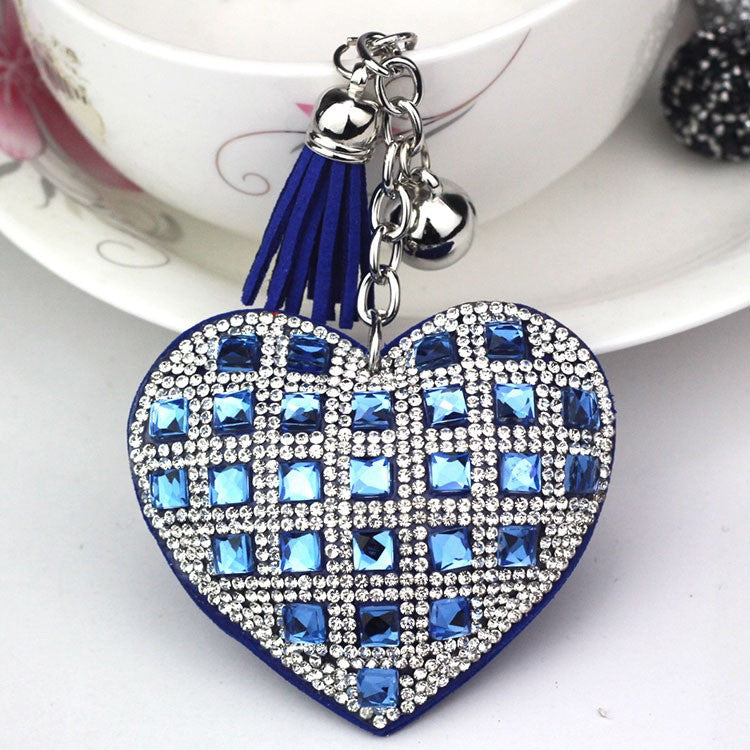 Wholesale 10PCS Diamond Heart Keychain
