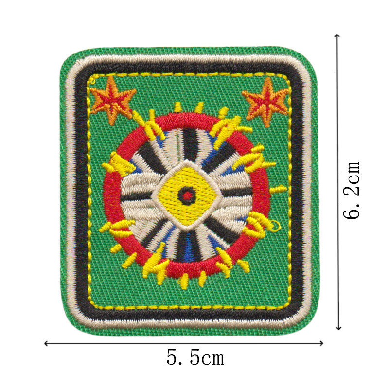 Wholesale Folk Art Totem Sun Contion Embroidered Patches Set Of 12 Iron On Badges For Coats And DIY Accessory
