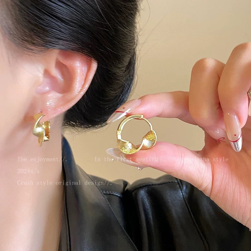 Wholesale Geometric oval high-end cool style earrings