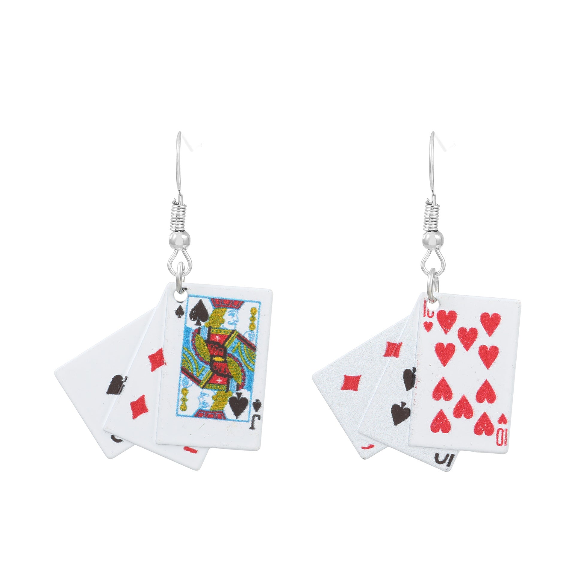 Wholesale Playing Card Alloy Earrings