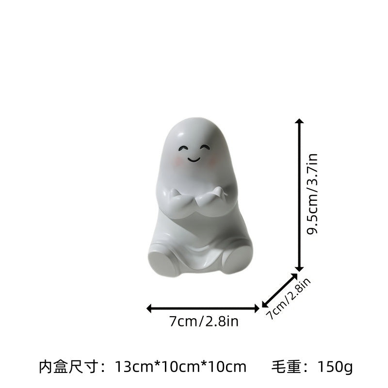 Wholesale  Ghost Pen Holder with Bat and Pumpkin Resin Home Decor