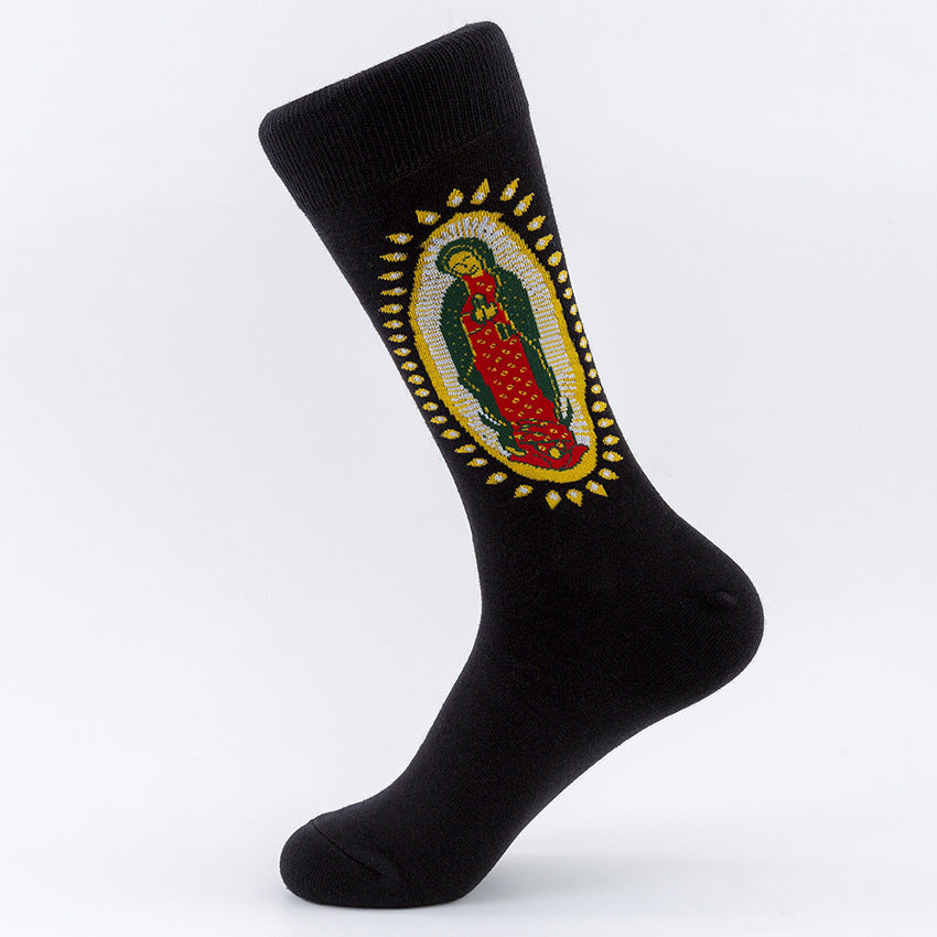 Wholesale Cotton Colored Cartoon Men's Stockings