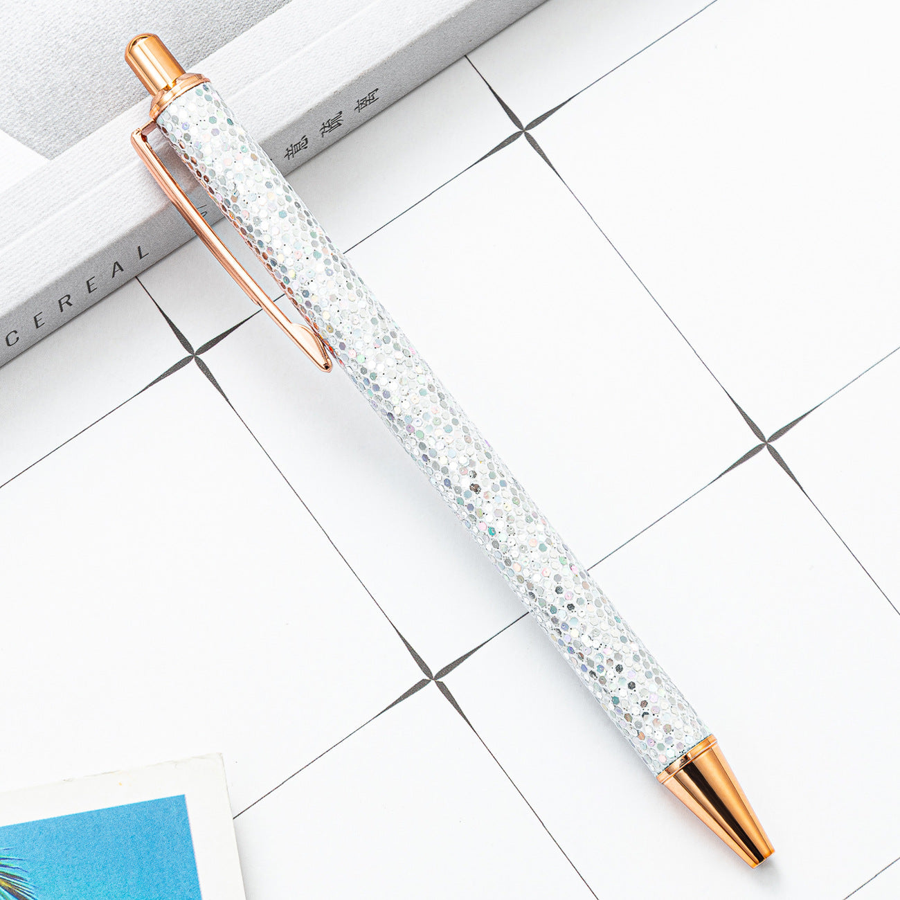 Wholesale Spot Gold Powder Press Ballpoint Pen