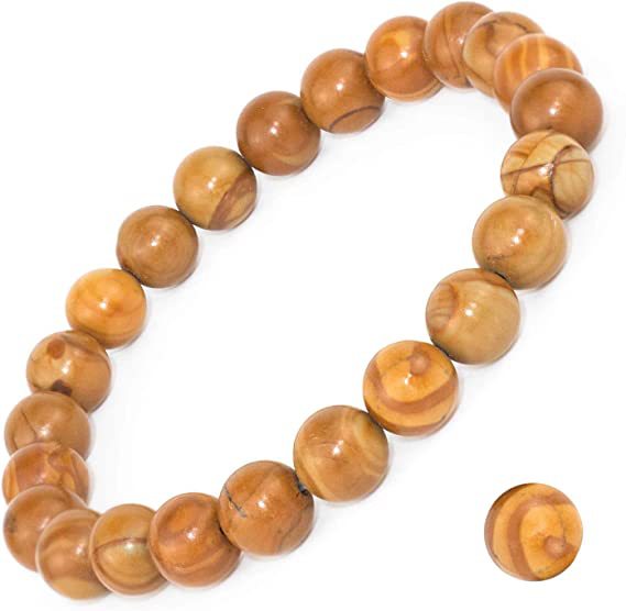 Wholesale 8mm Natural Gemstone Tiger Eye Stone Turquoise Handmade Beaded Elastic Cord Bracelet