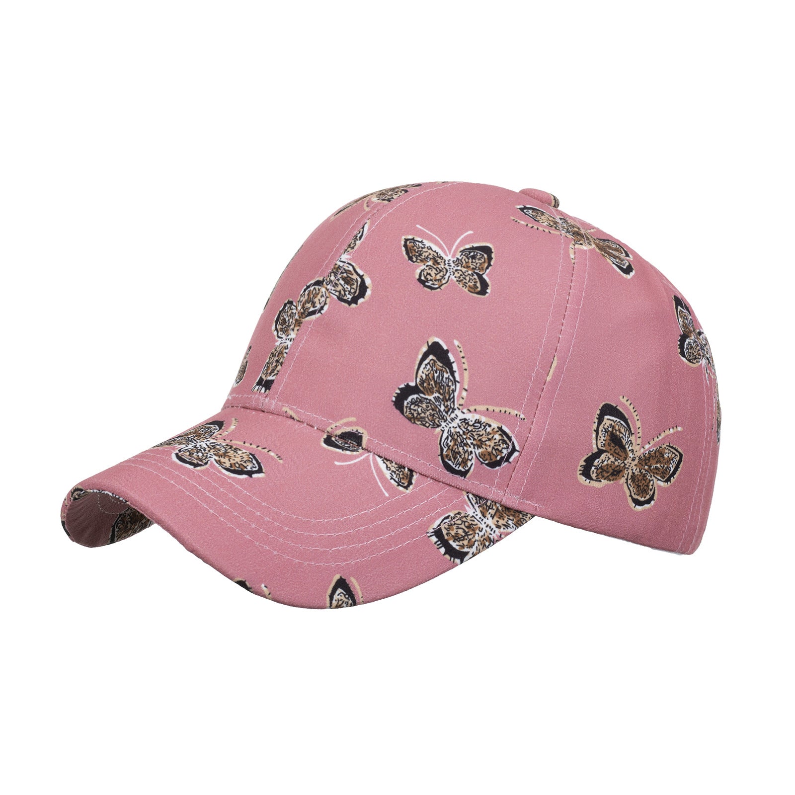 Wholesale New solid color butterfly baseball cap