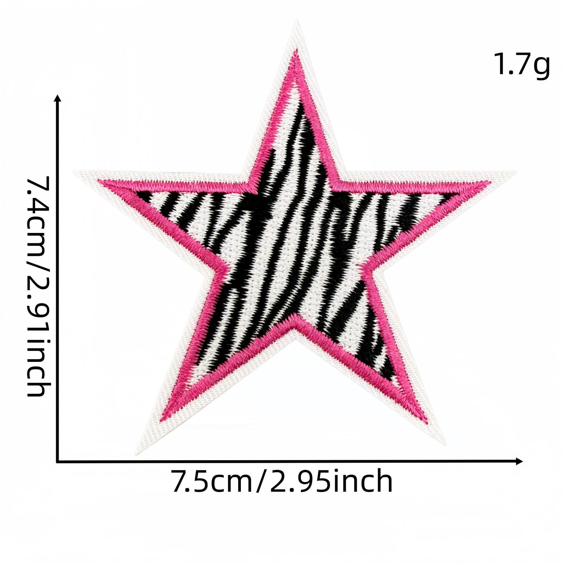 Wholesale Y2K Black Pink Heart Star Embroidered Patches 20 Pcs Fashion Decorative Accent For Clothing Bags Gift Craft Supply