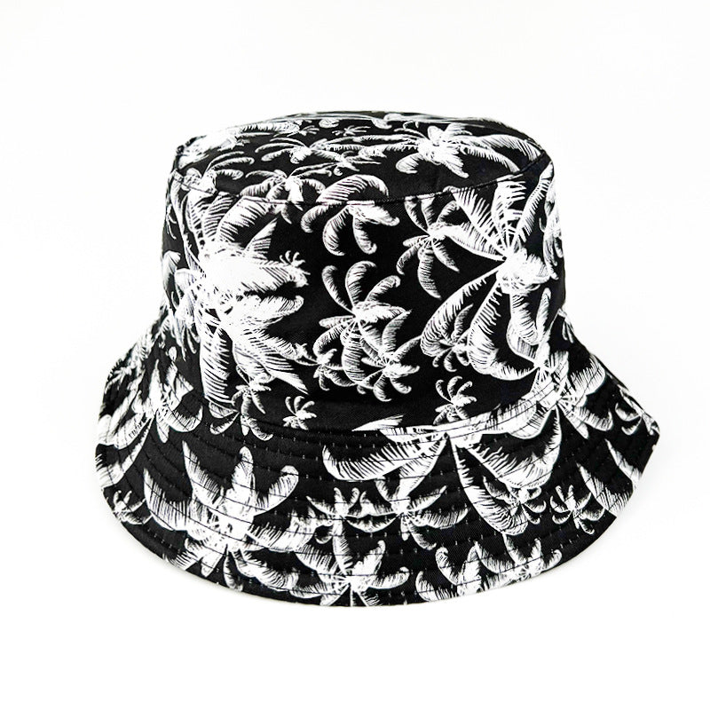 Wholesale Coconut Tree Printed Polyester Fisherman Hats