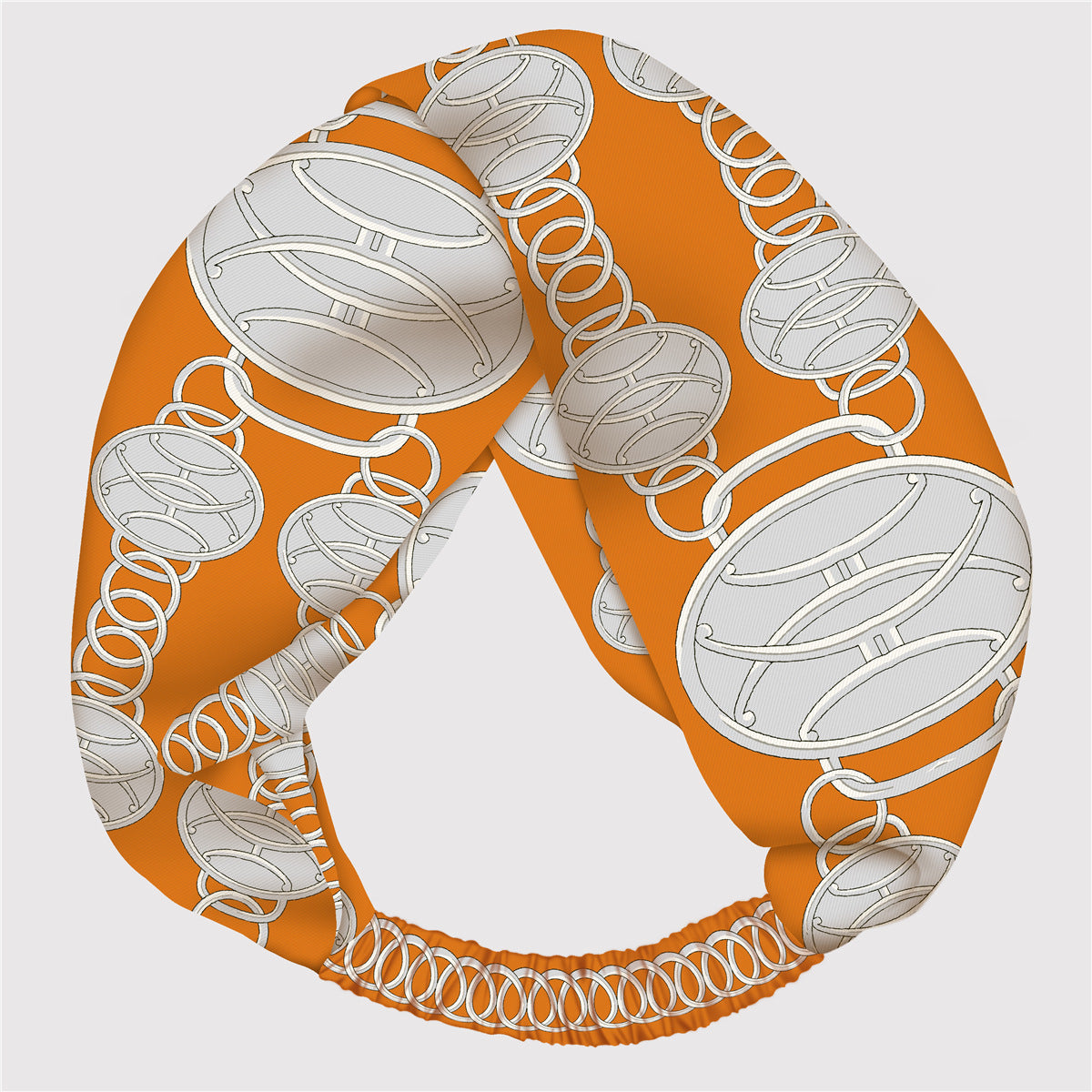 Wholesale silk twill silk adjustable elastic printing hair band