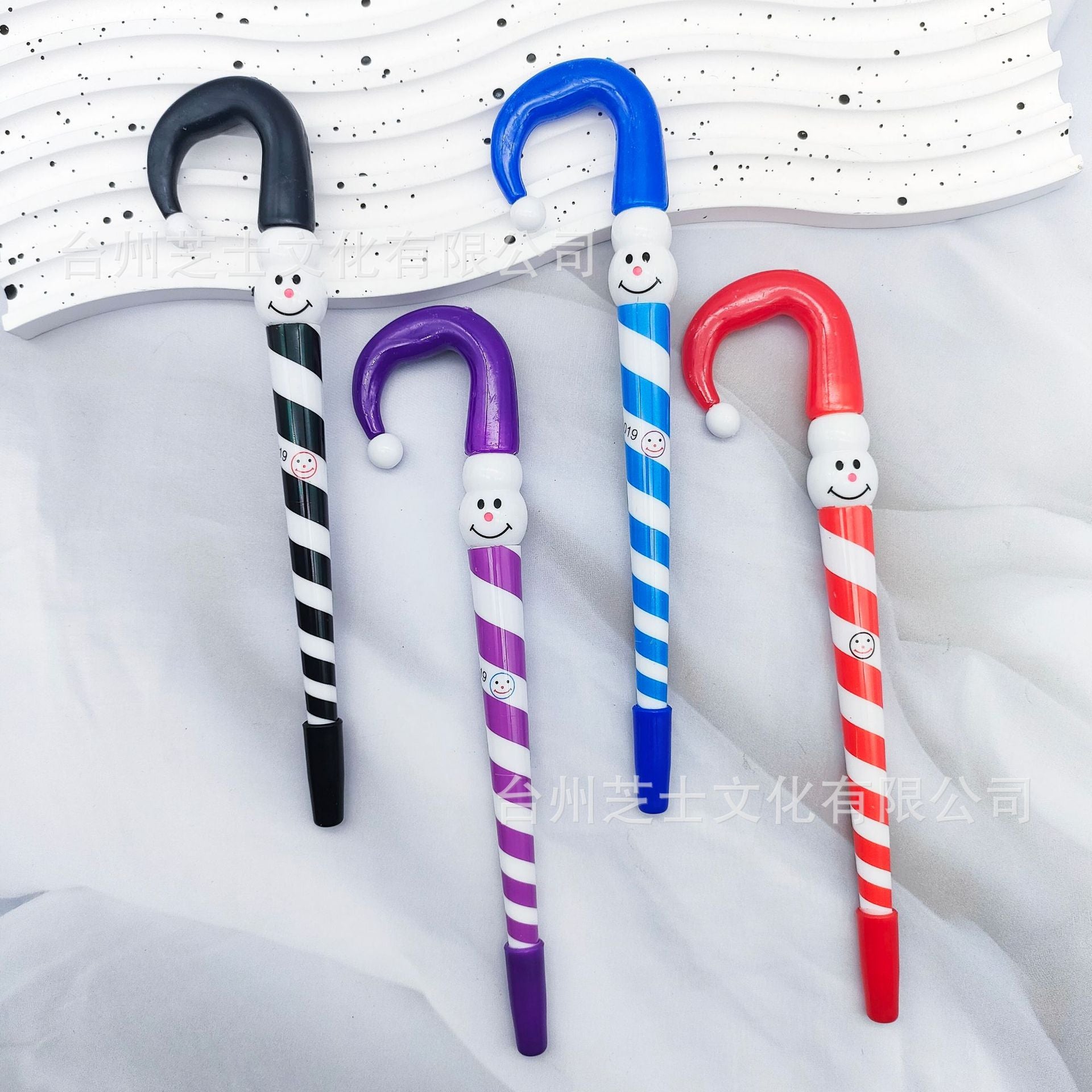 Wholesale 4pcs Christmas Gift Gift Pen Christmas Crutch Clown Snowman Ballpoint Pen