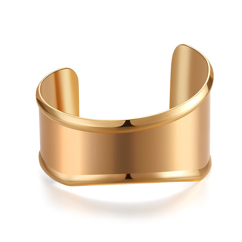 Wholesale Wide-brim Heavy Metal Gold-plated Bracelet