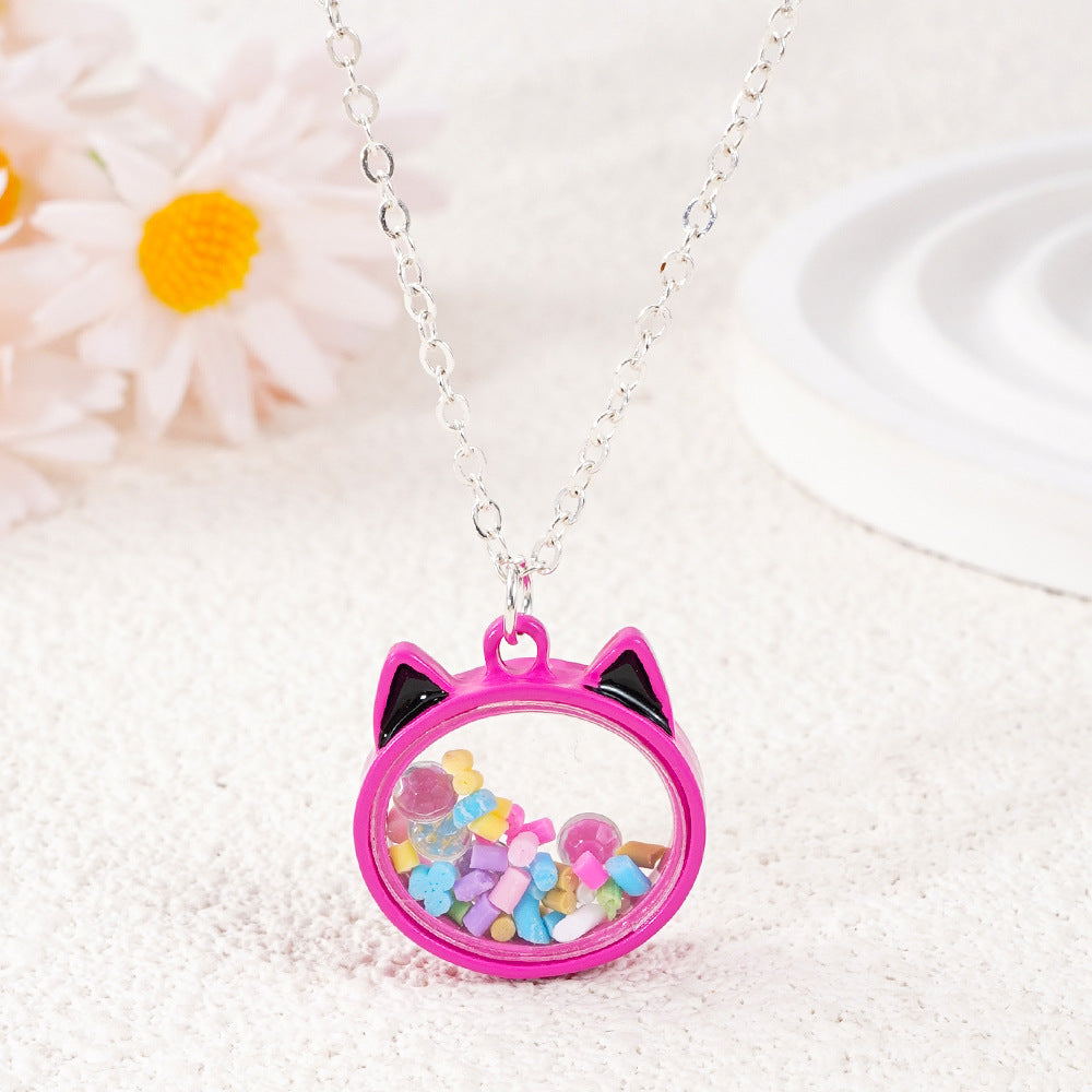 Wholesale Cute Cat Frog Bear Kidsren' s Necklace