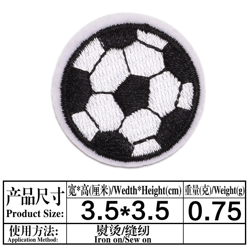 Wholesale adhesive embroidered cloth stickers basketball  DIY Patches