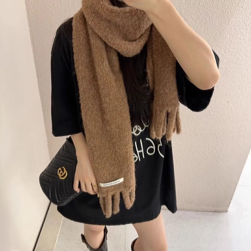 Wholesale Winter Alpaca Thick Fringed Thickened Warm Scarf