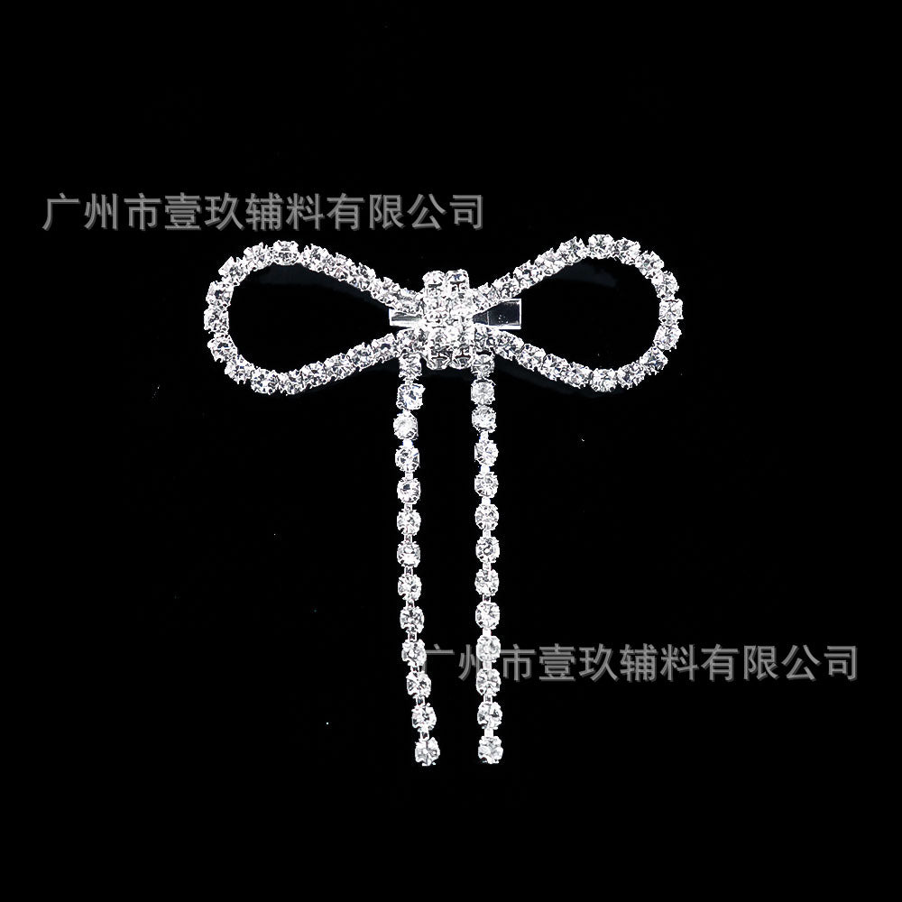 Wholesale Diverse Silver Bow Water Diamond Crystal Chest Flower DIY Patches