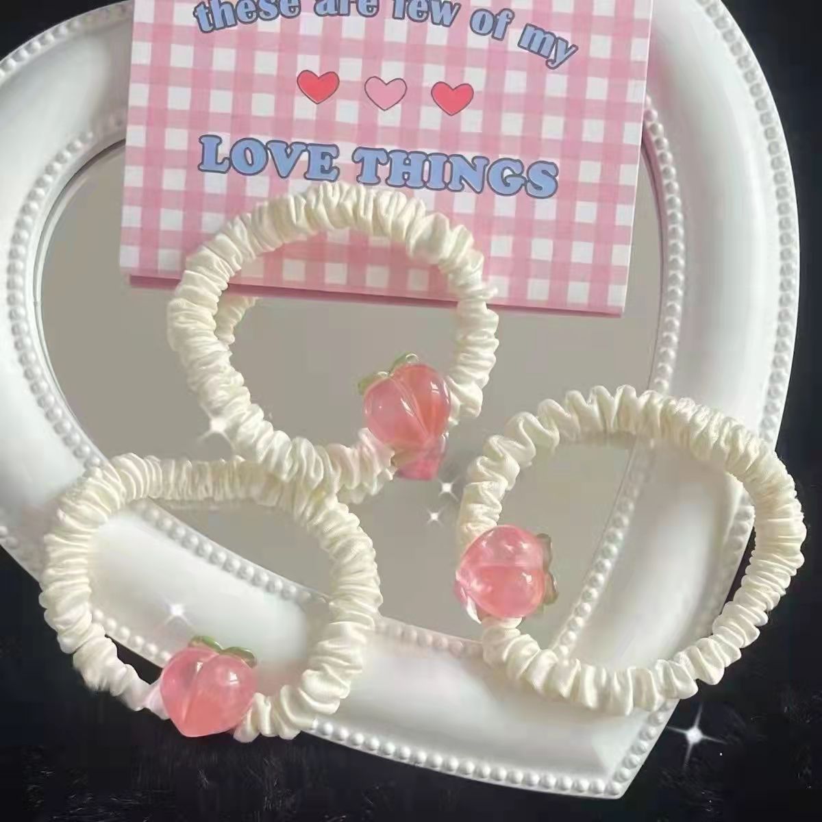 Wholesale 10PCS Peach Fabric Hair Rope