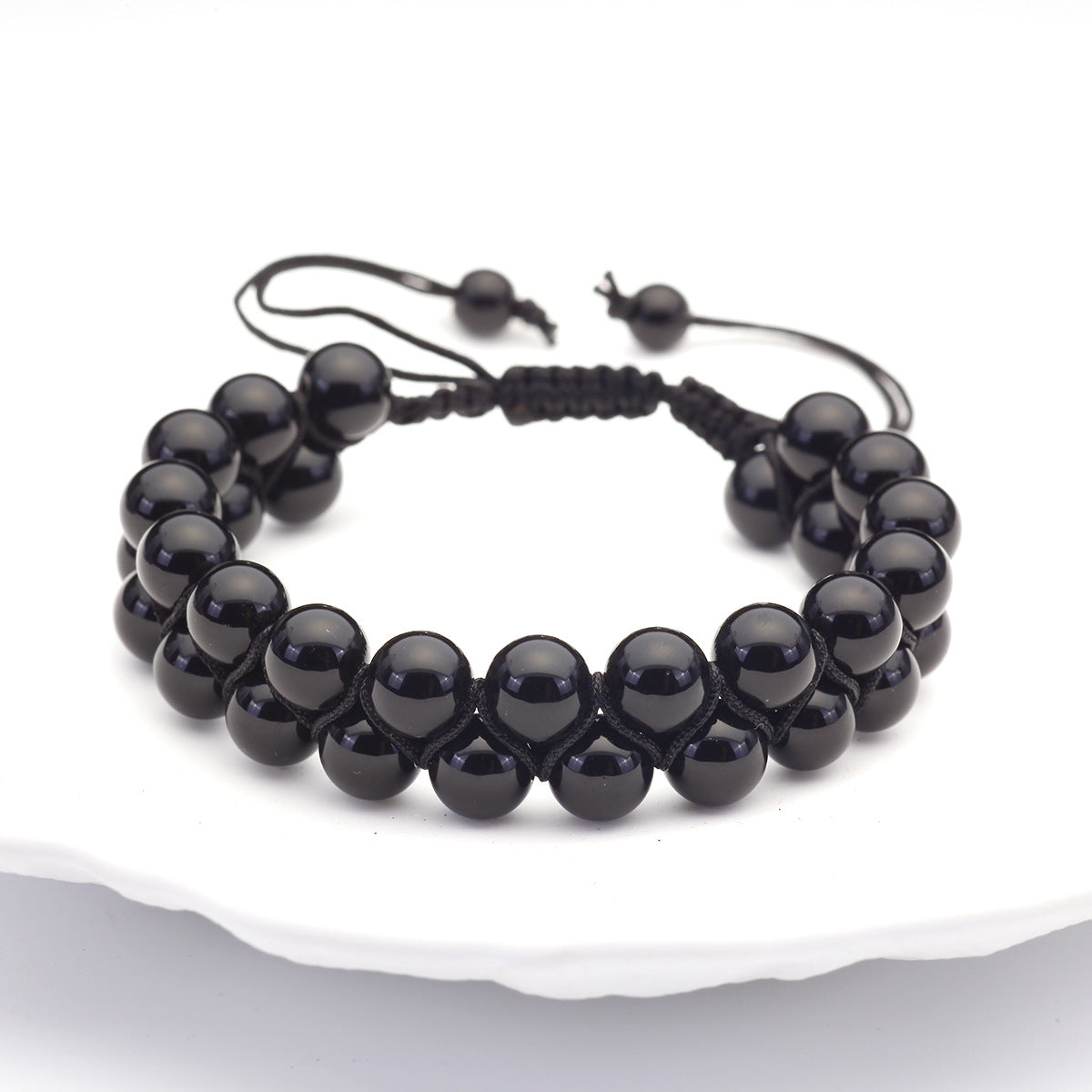 Wholesale 5PCS Natural Stone Double Layer Bracelet Tiger Eye Turquoise Woven Beaded Bracelets