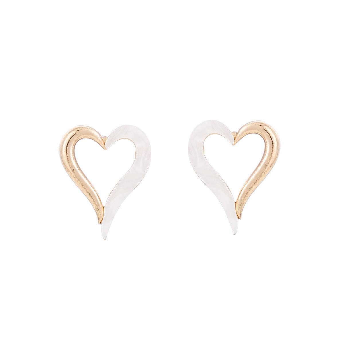 Wholesale Sunflower irregular heart-shaped geometric tassel earrings