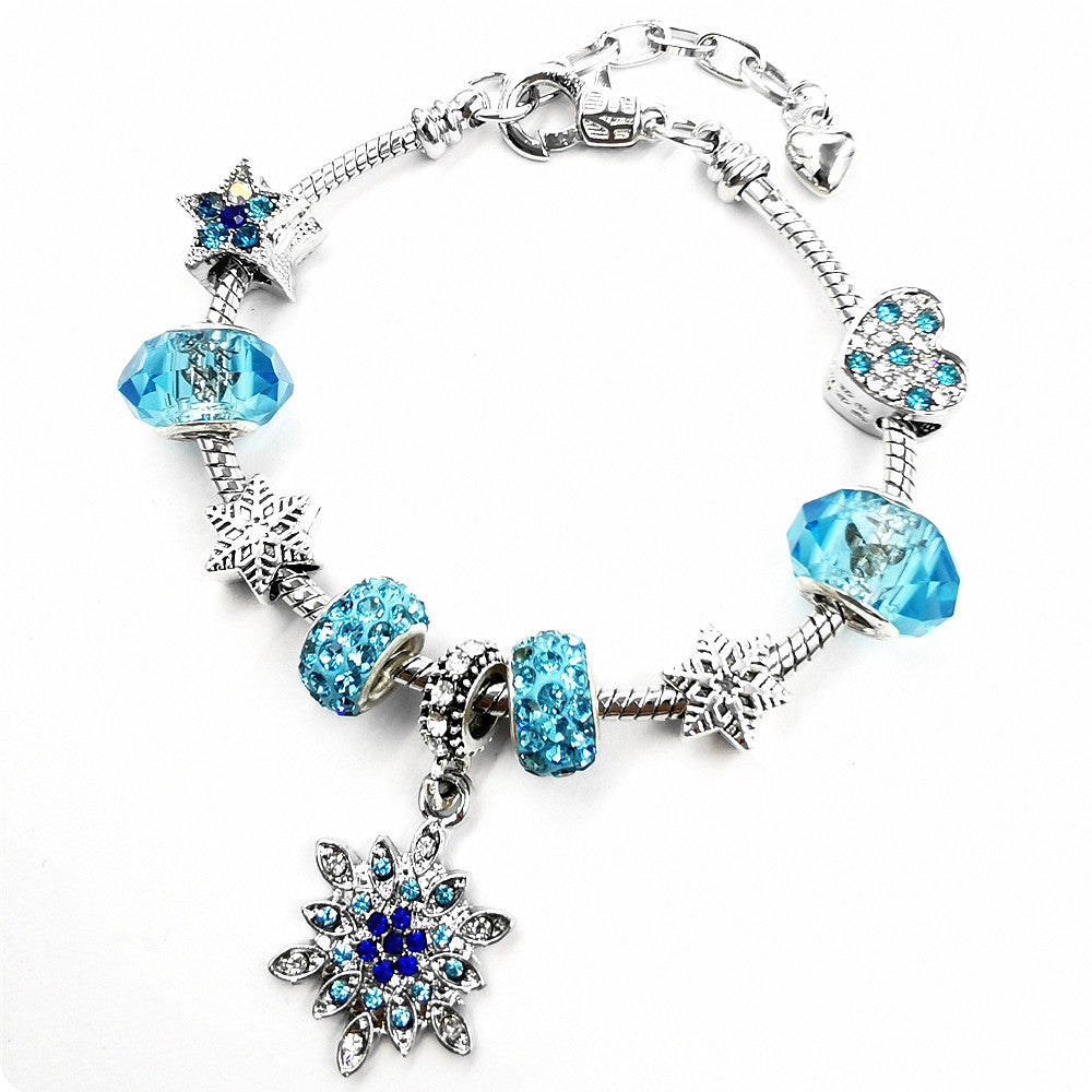 Wholesale DIY Christmas Heart Snake Bone Chain Bracelet