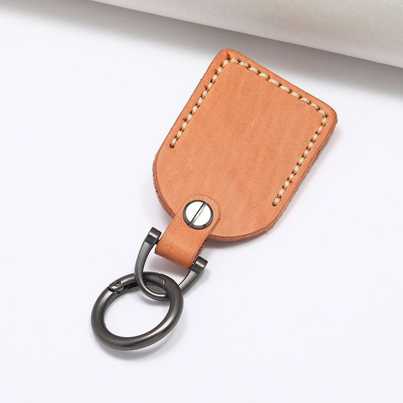 Wholesale Hand Sewn Retro Cowhide Car Leather Keychains