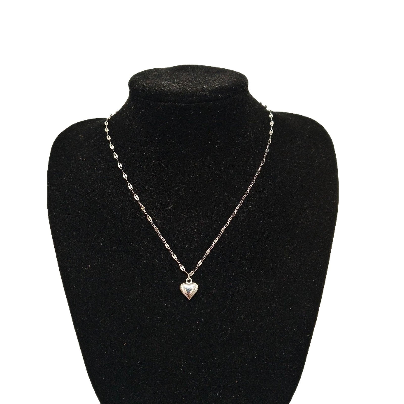 Wholesale Heart Pendant Necklace And Bracelet Set Chic Silver Tone Water Wave Chain Jewelry For Women Gift