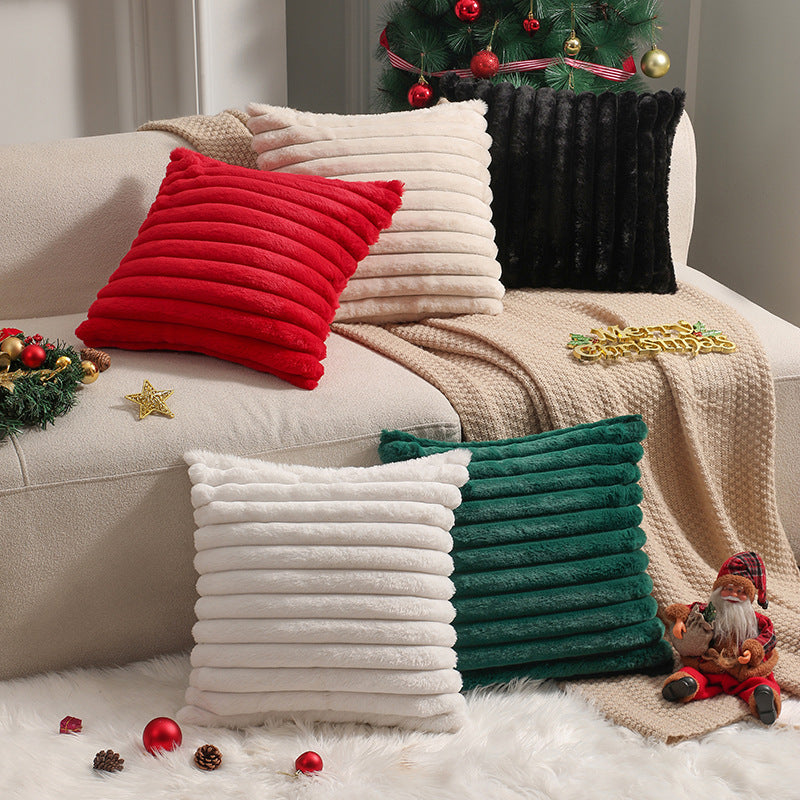 Wholesale  Christmas pillowcase solid color coreless plush pillowcase