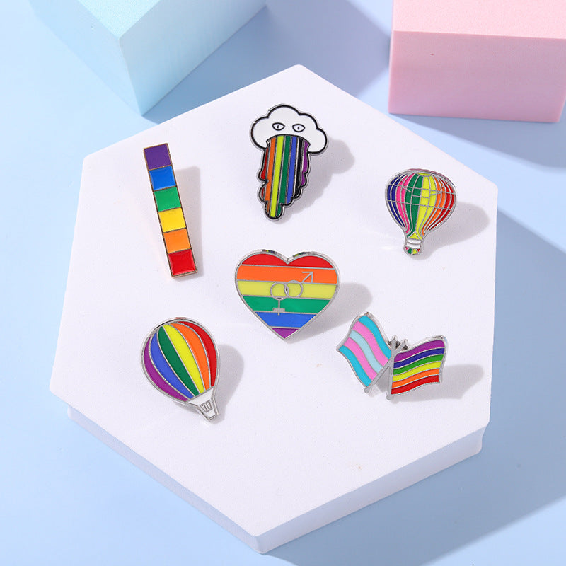 Aleación al por mayor LGBT Rainbow Broche