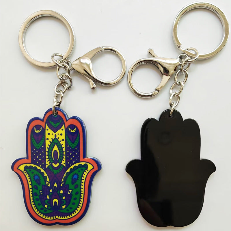 Wholesale 10pcs Palm Acrylic Keychain