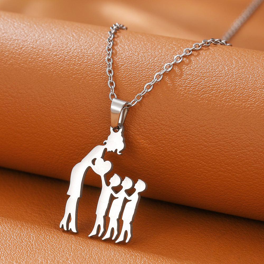 Wholesale Mother' s Day Stainless Steel Necklace 18K Gold-Plated