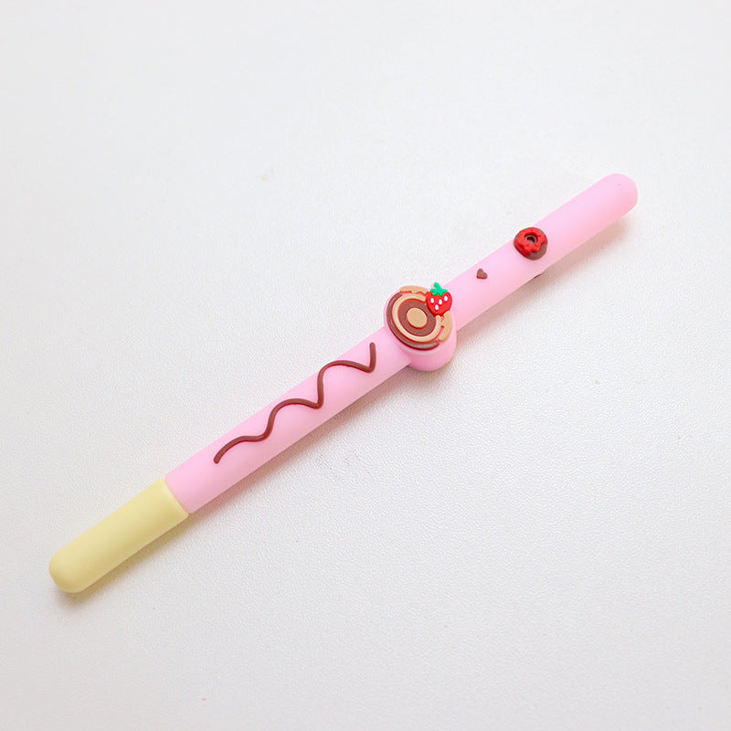 Wholesale Silicone Chocolate Stick Pattern Plastic Neutral Pen