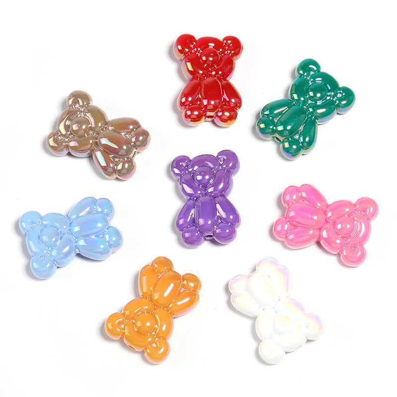 Wholesale 30pcs Balloon Bear Cartoon Bubble Bear Acrylic DIY Beads