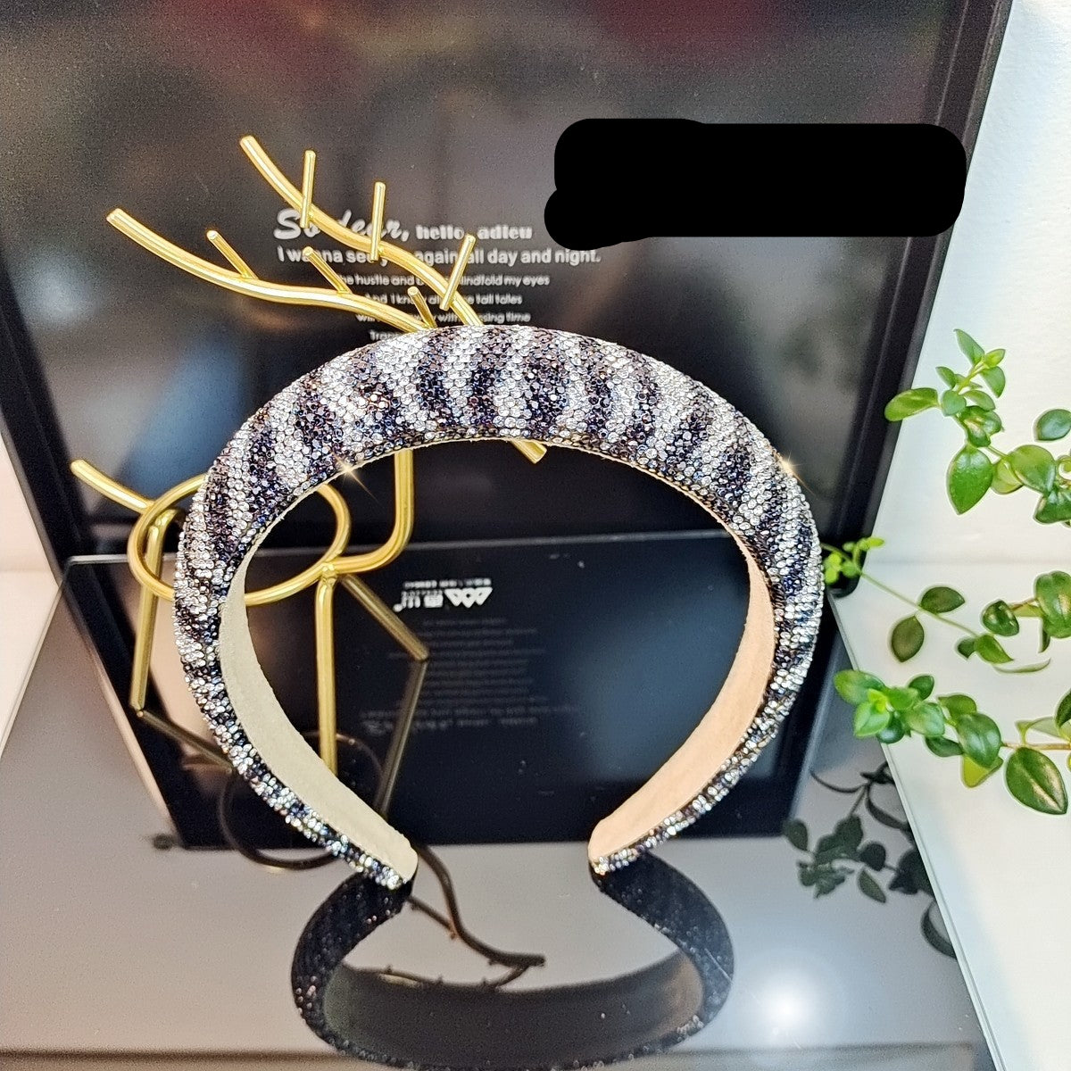 Wholesale High-grade colorful diamond high headband