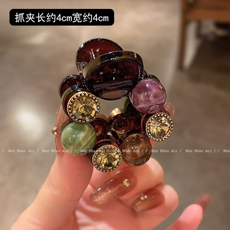 Wholesale Women's Rose Grab Elegant Ponytail Clip Half Grab Hairpin All-match Headwear