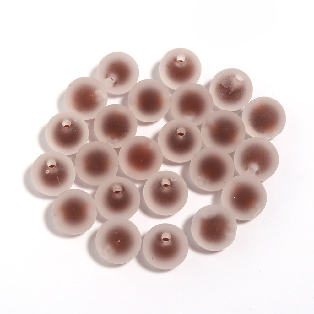 Wholesale 200pcs 16mm colored frosted acrylic beads