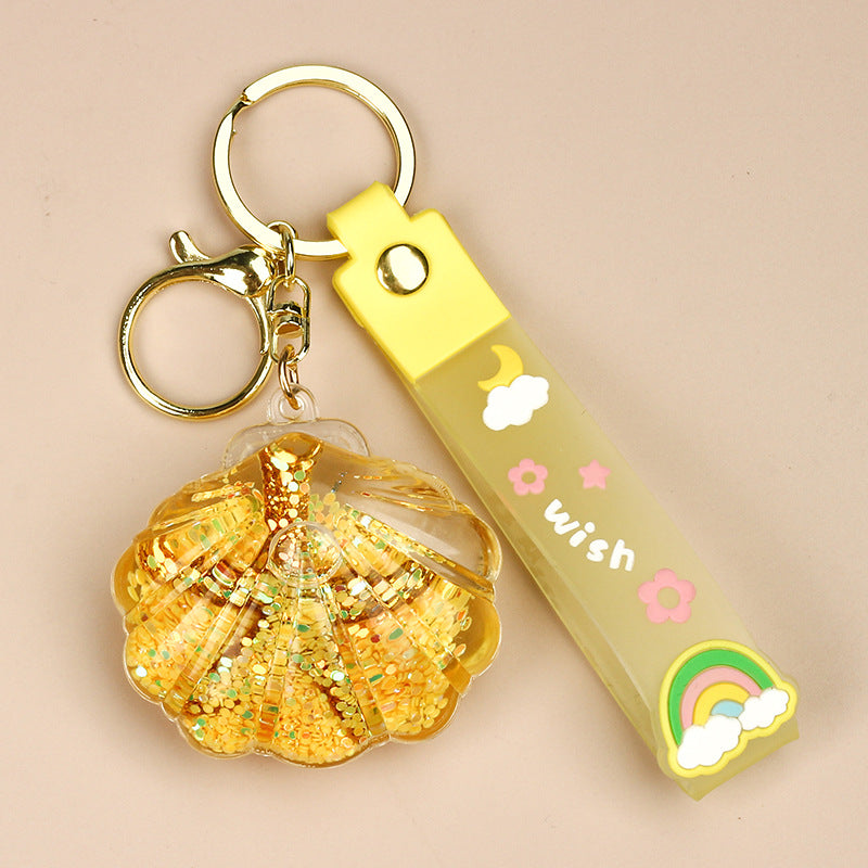 Wholesale Creative Oil-infused Ocean Shell Keychain