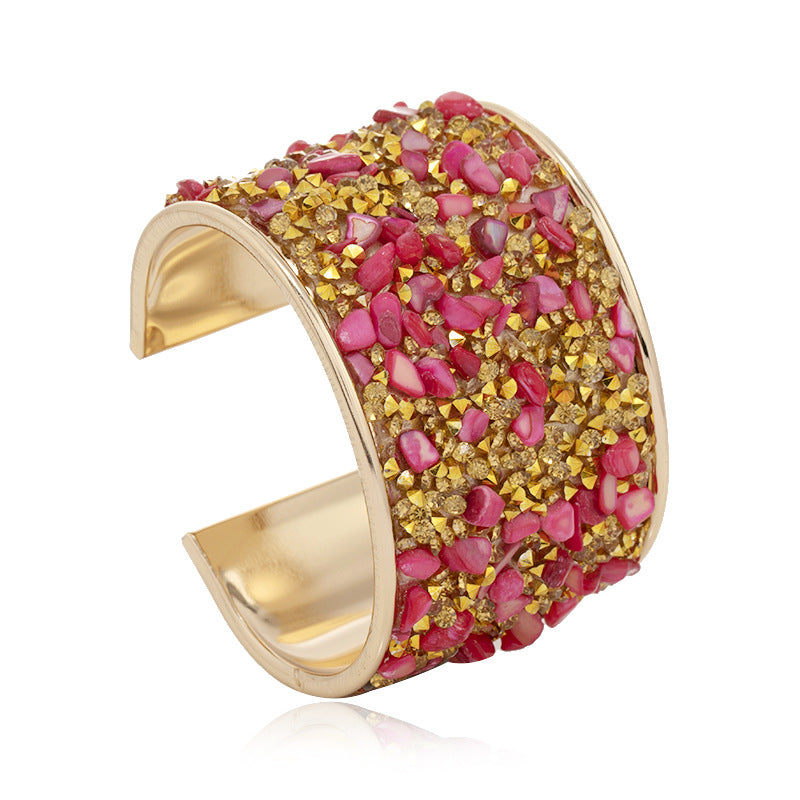 Wholesale Electroplated Diamond Crystal Bracelet with Brilliant Broken Diamonds