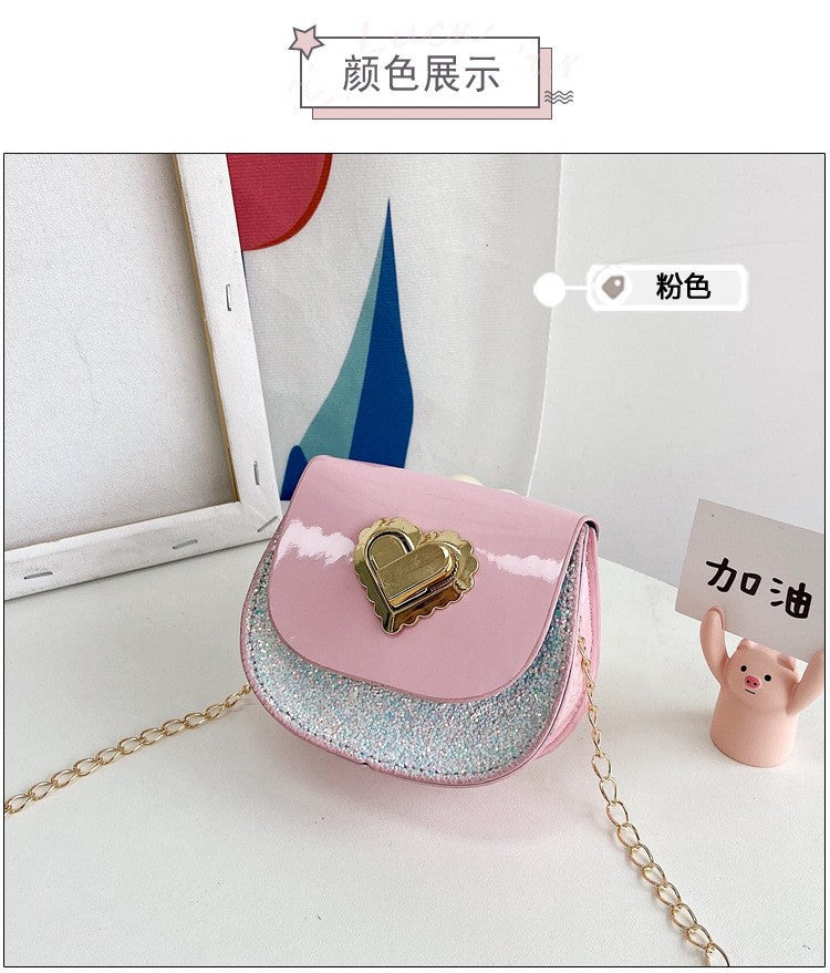 Wholesale Sequin New Children's PU Diagonal Bag