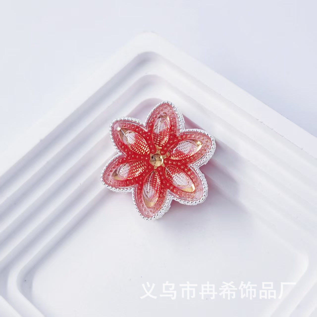 Wholesale Alloy six-petal flower hollow four-way DIY pen string mobile phone chain beads