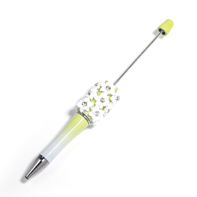 Wholesale Heavy Industry DIY Beadable Pen  Camellia Resin Rose Bead Pen