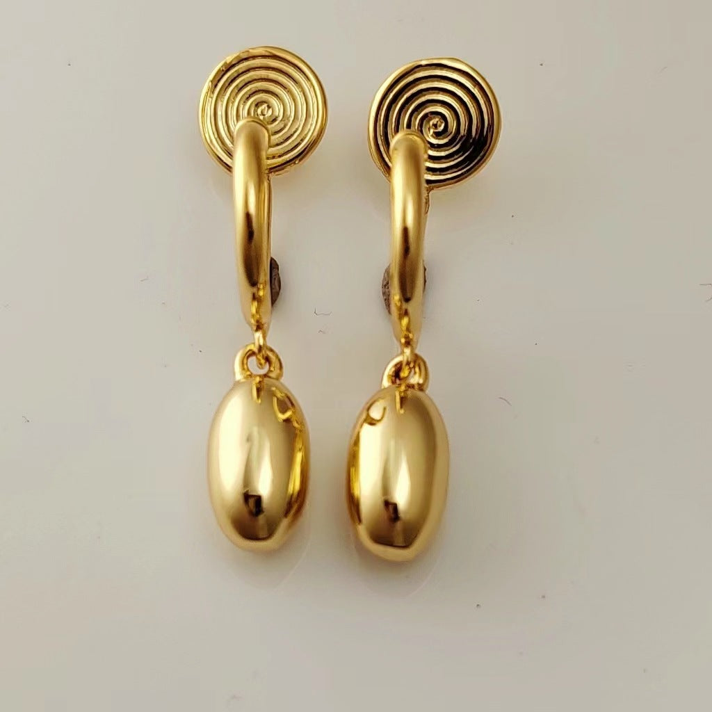 Wholesale Copper Glossy Egg Mosquito Coil Ear Clip