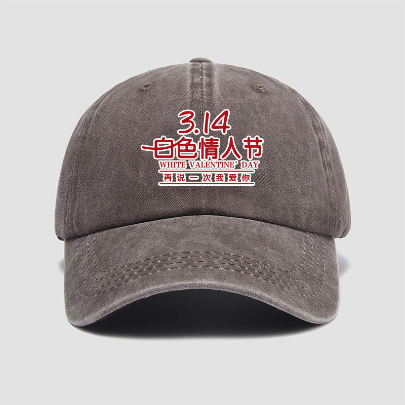 Wholesale March 14th White Day Say I Love You Again Hat Baseball Cap