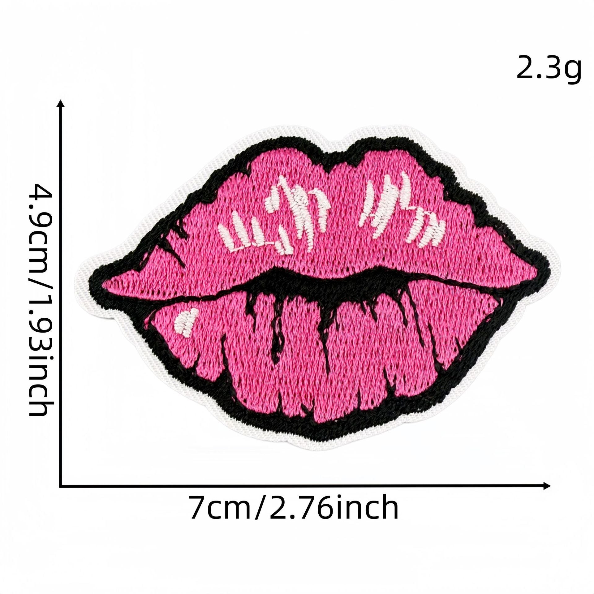 Wholesale Y2K Black Pink Heart Star Embroidered Patches 20 Pcs Fashion Decorative Accent For Clothing Bags Gift Craft Supply