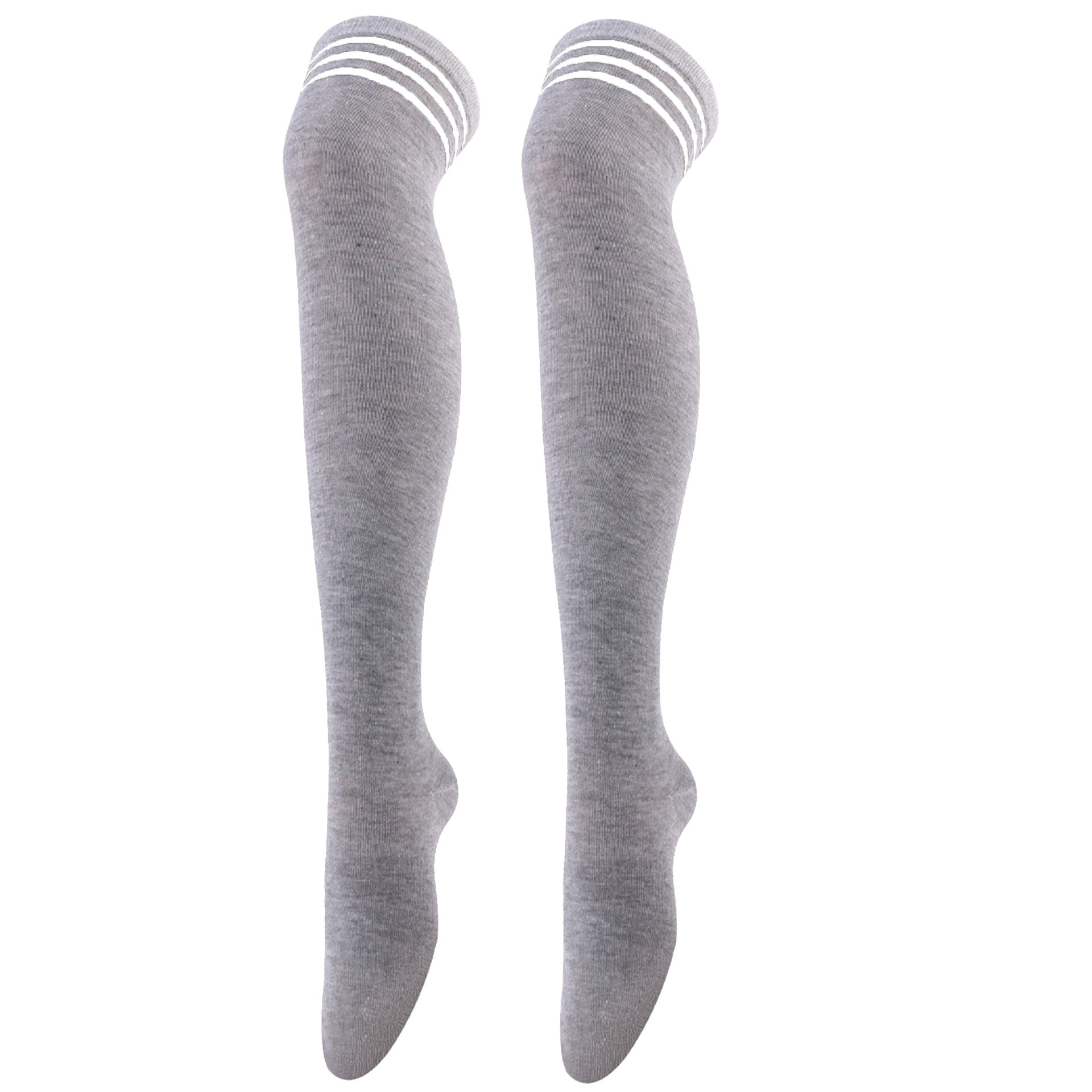 Wholesale Three-bar Over-the-knee High Striped Dance Socks