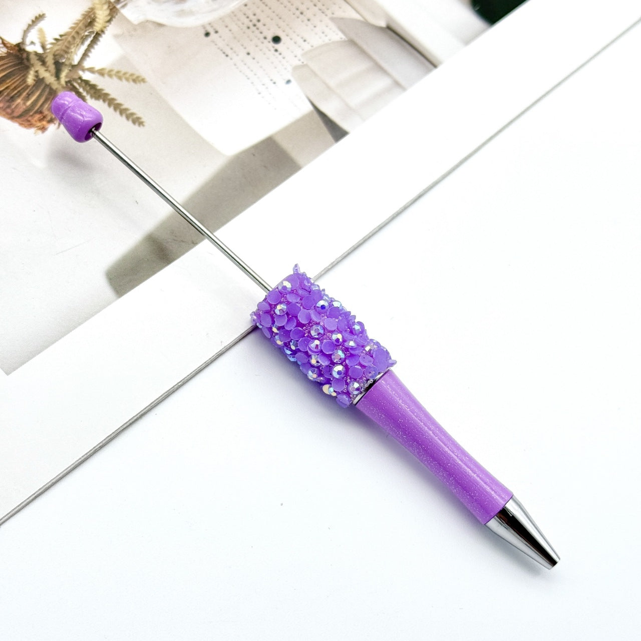 Wholesale DIY Sequin Bead Pen Colorful Resin Ballpoint Pen