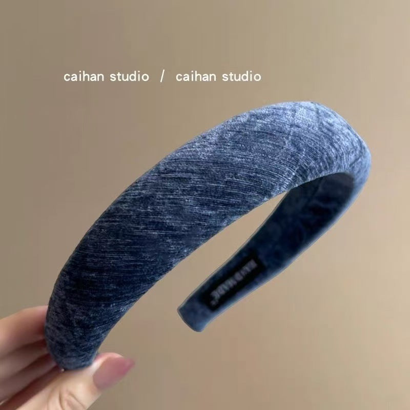 Wholesale Chenille Velvet Retro Elegant High Headband