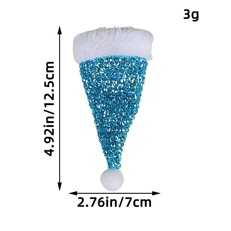 Wholesale Sequin Creative Mini Christmas Hat Cutlery Hat Decoration