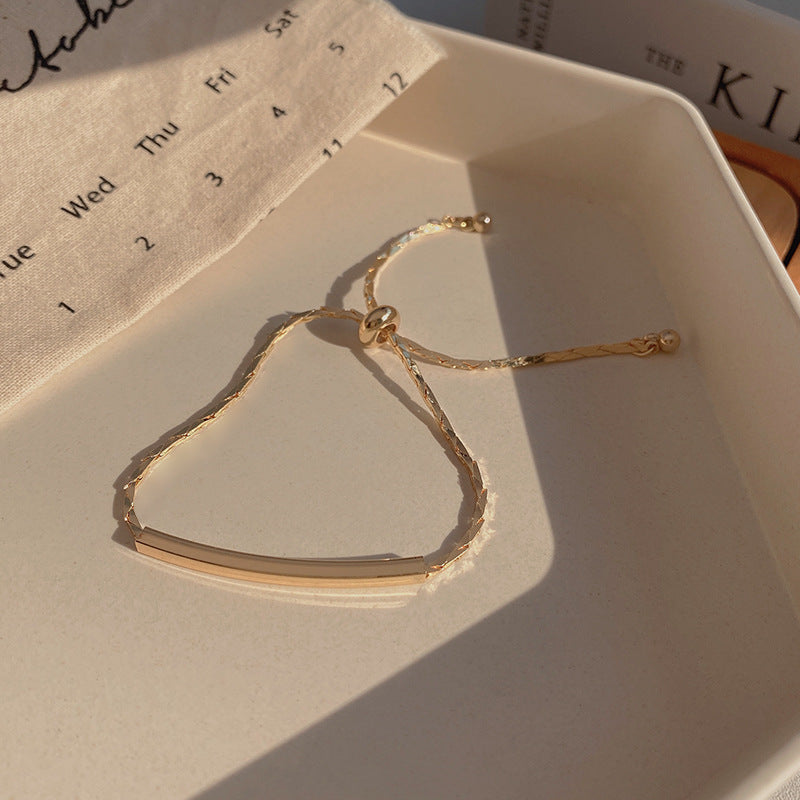 Wholesale Vintage Pearl Niche Advanced Titanium Steel Bracelet For Women