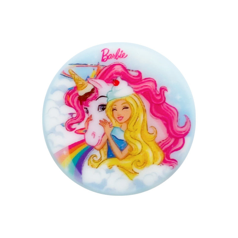 Wholesale 10pcs Colorful cartoon circular print  Focal Beads
