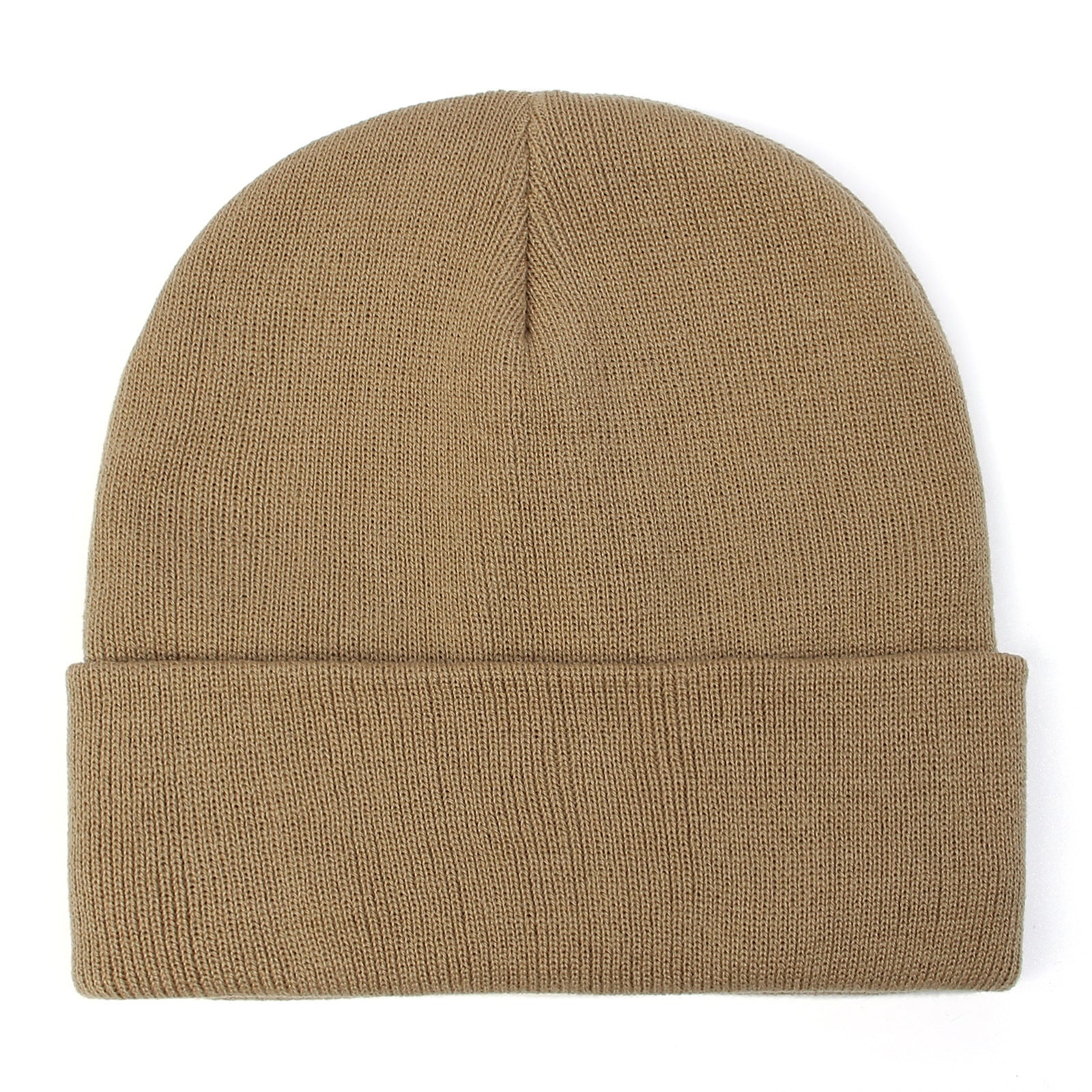 Wholesale Knitted Plus Velvet Warm Wool Solid Color Baita Casual Pullover Hat